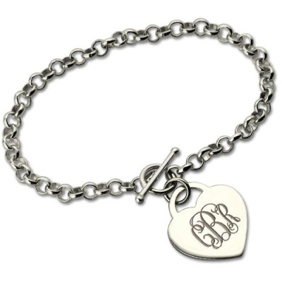Personalised Monogram Charm Bracelet For Her Silver - The Name Jewellery™
