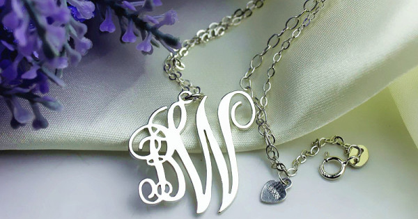 Double Layered Initial Necklace, Two Petite Discs » Gosia Meyer Jewelry