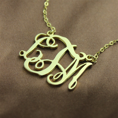 Cut Out Taylor Swift Monogram Necklace 18ct Gold Plated - The Name Jewellery™