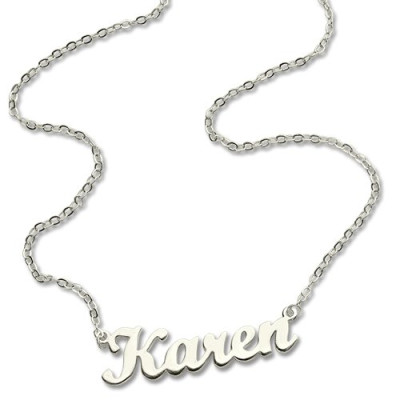 Personalised Script Name Necklace Sterling Silver - The Name Jewellery™