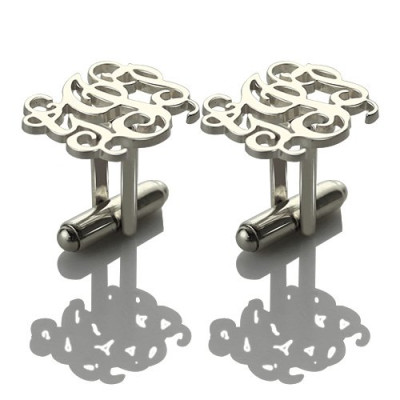 Personalised Cufflinks with Monogram Sterling Silver - The Name Jewellery™