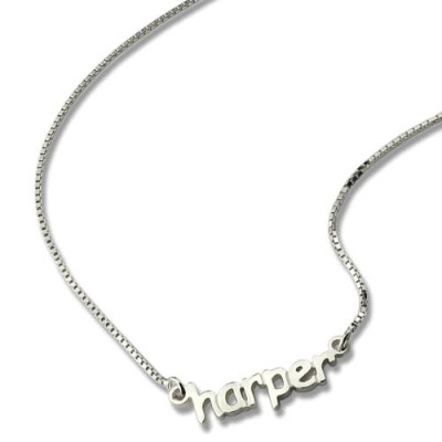 Personalised Mini Name Letter Necklace Sterling Silver - The Name Jewellery™
