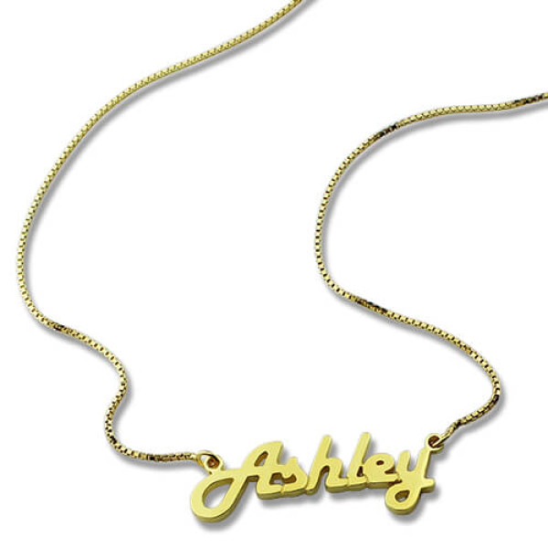 Gold Plated Stylish Name Necklace