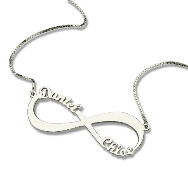 Personalised Infinity Symbol Necklace Double Name - The Name Jewellery™