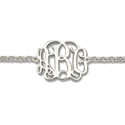 Sterling Silver Monogram Bracelet - The Name Jewellery™