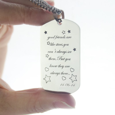 Best Friends Gift Dog Tag Name Necklace - The Name Jewellery™