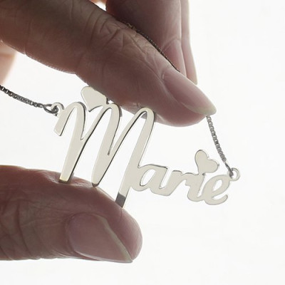 Personalised Cute Name Necklace Sterling Silver - The Name Jewellery™