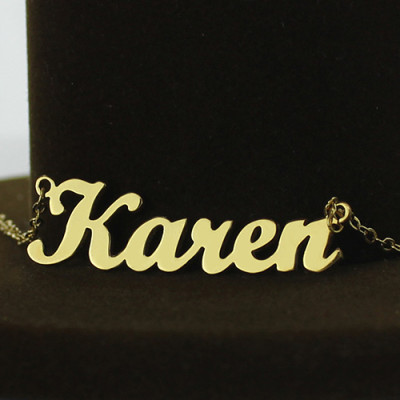 18ct Gold Plated Karen Style Name Necklace - The Name Jewellery™