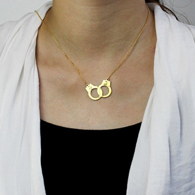 Personalised Handcuff Necklace 18ct Gold Plated - The Name Jewellery™