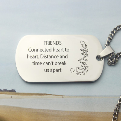 Best Friends Dog Tag Name Necklace - The Name Jewellery™