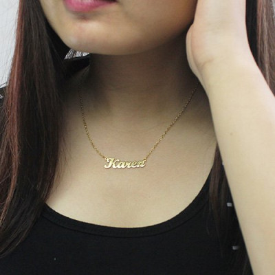 Gold Plated 925 Silver Karen Style Name Necklace - The Name Jewellery™