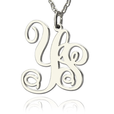 Personalised Sterling Silver 2 Initial Monogram Necklace - The Name Jewellery™