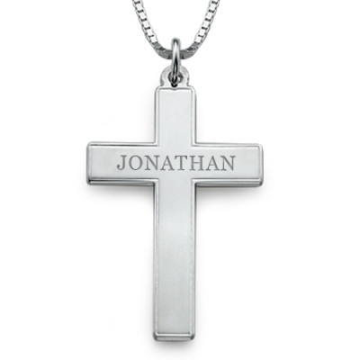 Men's Personalised Cross Necklace - The Name Jewellery™
