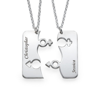 Engraved His and Hers Necklace for Couples - The Name Jewellery™