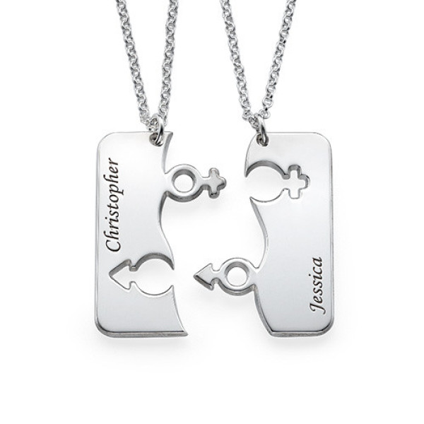 Engraved His and Hers Necklace for Couples - The Name Jewellery™