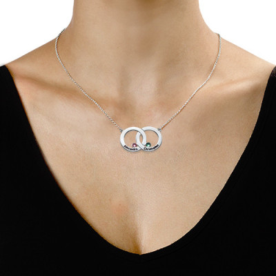 Engraved Interlocking Circle Necklace - The Name Jewellery™