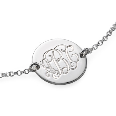 Sterling Silver Monogram Bracelet/Anklet - The Name Jewellery™