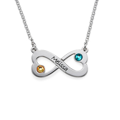 Infinity Heart Necklace with Engraving - The Name Jewellery™