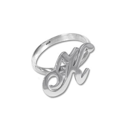 Initial Ring in Silver - The Name Jewellery™