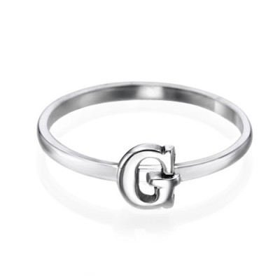 Initial Ring in Sterling Silver - The Name Jewellery™