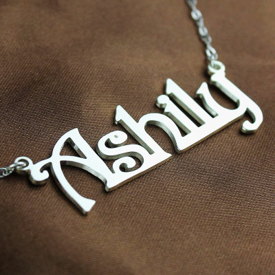 Sterling Silver Harrington Font Name Necklace - The Name Jewellery™