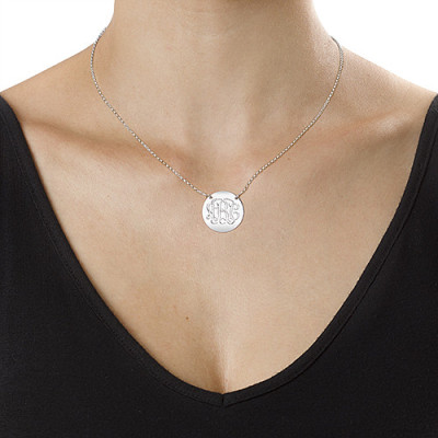 Monogram Disc Necklace in Sterling Silver - The Name Jewellery™