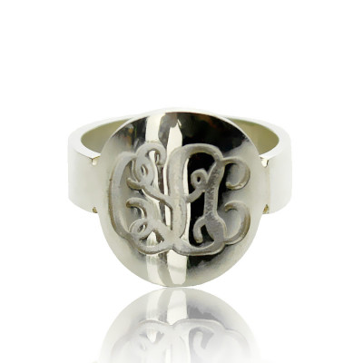 Make Your Own Monogram Itnitial Ring Sterling Silver - The Name Jewellery™