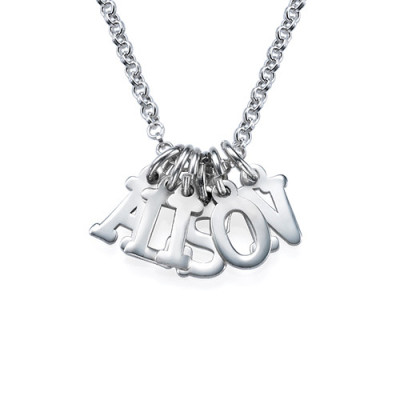 Multiple Initial Necklace in Silver - The Name Jewellery™