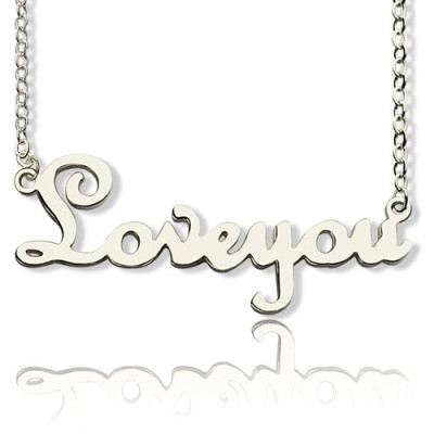 Personalised Sterling Silver Cursive Name Necklace - The Name Jewellery™
