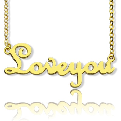 Personalised Cursive Name Necklace 18ct Gold Plated - The Name Jewellery™