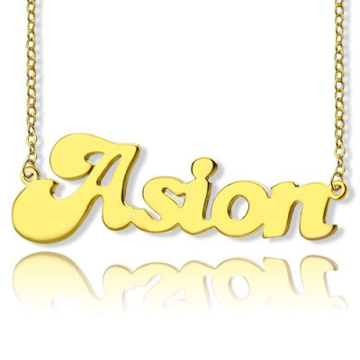 Ghetto Cute Name Necklace 18ct Gold Plated - The Name Jewellery™