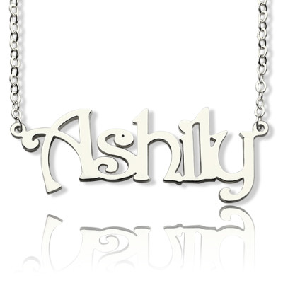 925 Sterling Silver Harrington Font Name Necklace - The Name Jewellery™