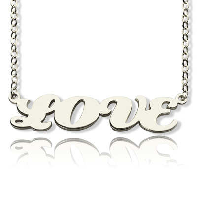 Capital Name Plate Necklace Sterling Silver - The Name Jewellery™