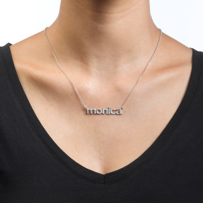Nameplate Necklace in Lowercase Font - The Name Jewellery™