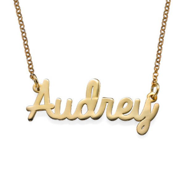 18k Gold Platied Cursive Name Necklace - The Name Jewellery™