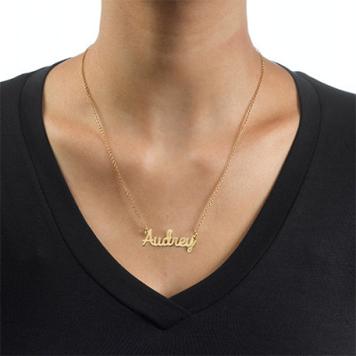 Gold Plated Stylish Name Necklace