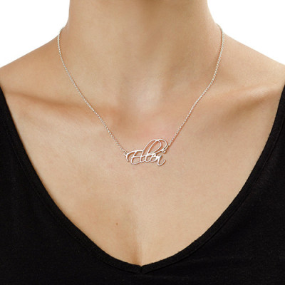 Personalised Silver Script Necklace - The Name Jewellery™