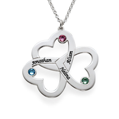 Personalised Triple Heart Necklace - The Name Jewellery™