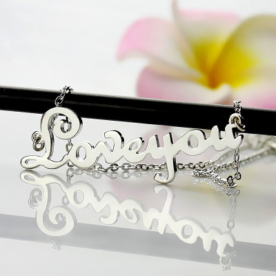 Personalised Sterling Silver Cursive Name Necklace - The Name Jewellery™