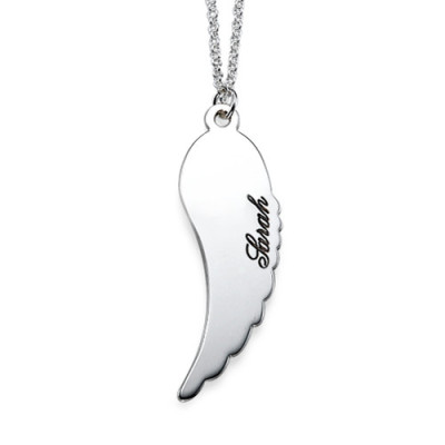 Set of Two Sterling Silver Angel Wings Necklace - The Name Jewellery™