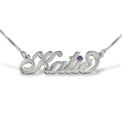 Silver "Carrie" Style Swarovski Name Necklace - The Name Jewellery™