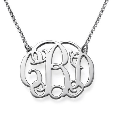 Silver Celebrity Style Monogram Necklace - The Name Jewellery™