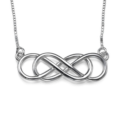 Silver Double Infinity Necklace - The Name Jewellery™