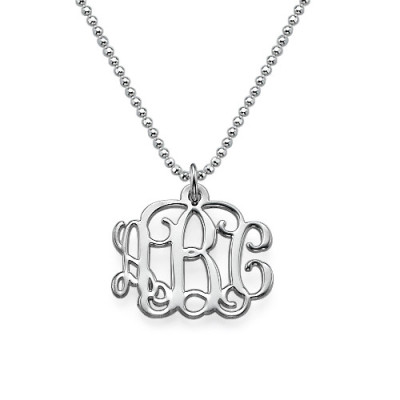 Small Silver Monogram Necklace - Smaller Version - The Name Jewellery™