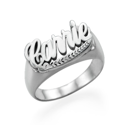 Sterling Silver "Carrie" Name Ring - The Name Jewellery™