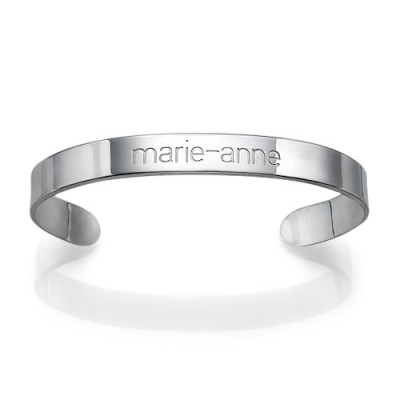 Engraved Cuff Bracelet in Silver - The Name Jewellery™
