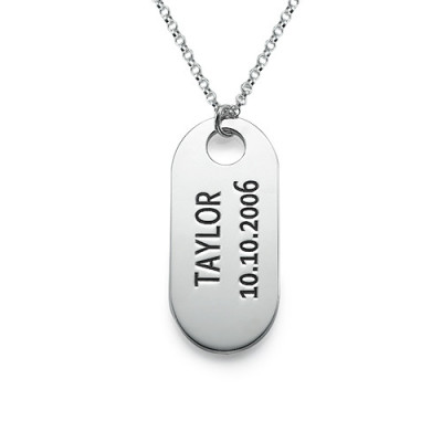 Sterling Silver ID Tag Necklace - The Name Jewellery™