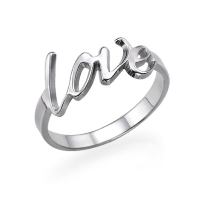 Sterling Silver Love Ring - The Name Jewellery™