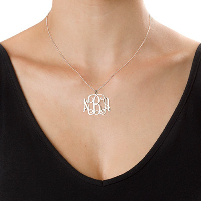 Sterling Silver Monogram Necklace with Swarovski - The Name Jewellery™