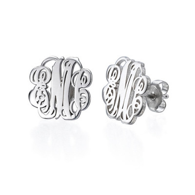 Sterling Silver Monogram Stud Earrings - The Name Jewellery™